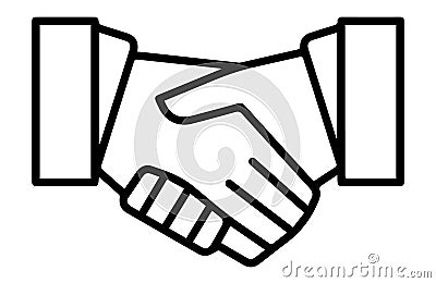 Handshake Contract Agreement Symbol- Icon Vector Illustration