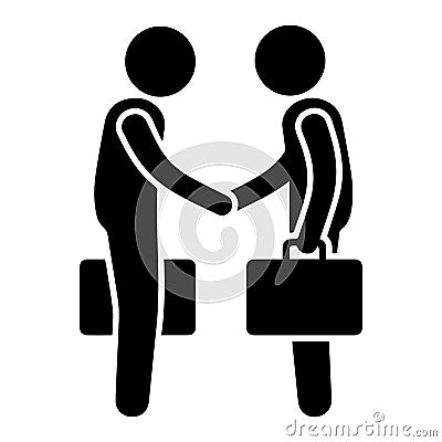 Handshake Contract Agreement Symbol- Icon Vector Illustration