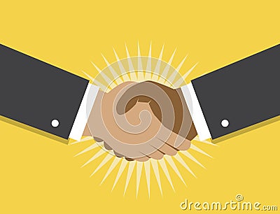 Handshake and cooperation Vector Illustration