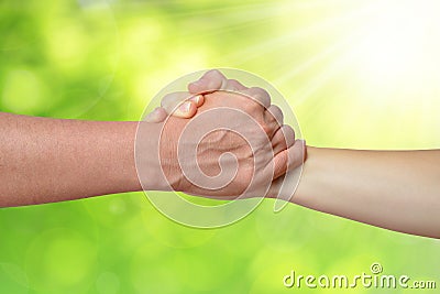 Handshake of friendship Stock Photo