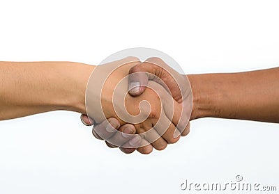 Handshake of friendship Stock Photo