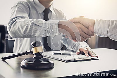 Handshake after good cooperation, Businessman handshake male law Stock Photo