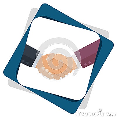 Handshake graphics, partnership concept isolated Stock Photo