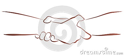 Handshake Grip Vector Illustration