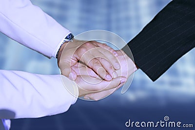 Handshake - Hand holding Stock Photo