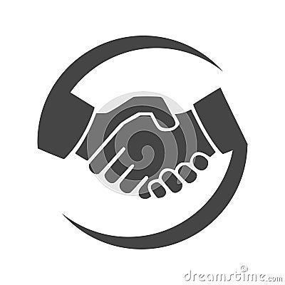 Handshake icon, Business Partners icon logo Stock Photo