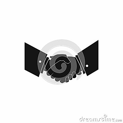 Handshake icon, simple style Vector Illustration