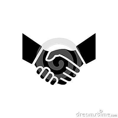 Handshake icon simple vector illustration. Deal or partner agreement symbol. Handshake sign. Hands meeting image Vector Illustration