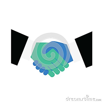 Handshake icon. Symbolizing an agreement signing a contract or transaction. Shake hands, agreement, good deal Vector Illustration