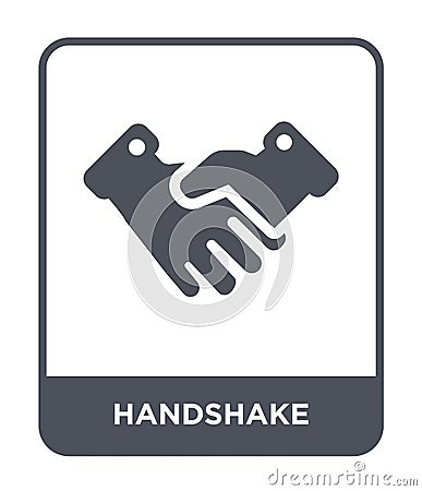 handshake icon in trendy design style. handshake icon isolated on white background. handshake vector icon simple and modern flat Vector Illustration