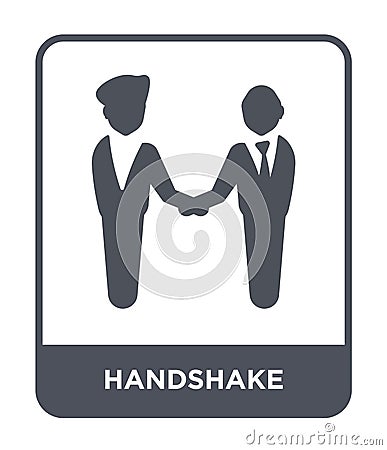 handshake icon in trendy design style. handshake icon isolated on white background. handshake vector icon simple and modern flat Vector Illustration