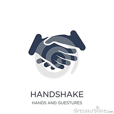 Handshake icon. Trendy flat vector Handshake icon on white background from Hands and guestures collection Vector Illustration