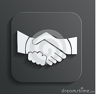 Handshake icon vector Vector Illustration