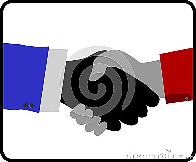 Handshake isolated on white background Vector Illustration