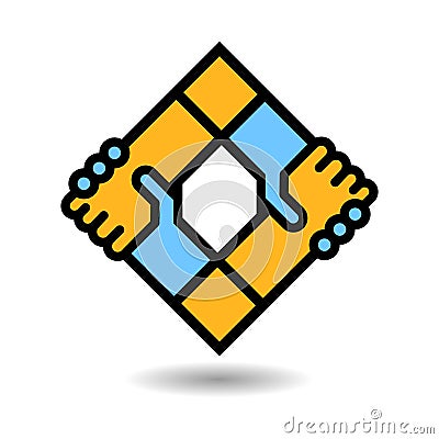 Handshake logo Vector Illustration