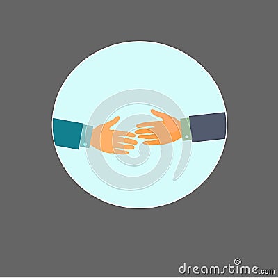 Handshake. Modern flat design Vector Illustration