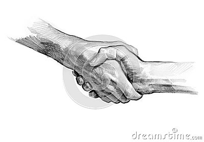 Handshake Cartoon Illustration