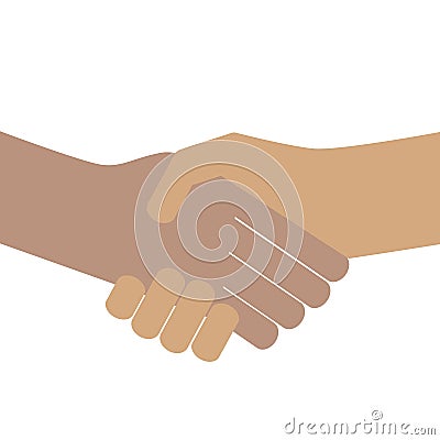 Handshake people shake hands pictogram isolated on white background Vector Illustration