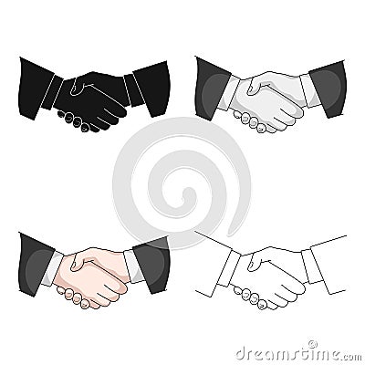 Handshake.Realtor single icon in cartoon style vector symbol stock illustration web. Vector Illustration