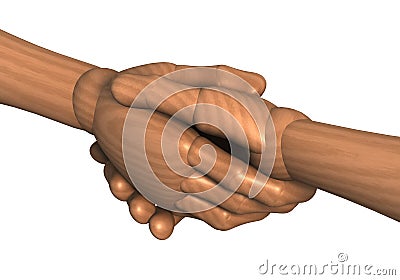 Handshake, shaking hands, making a contract Cartoon Illustration