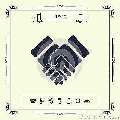 Handshake stylized symbol Vector Illustration