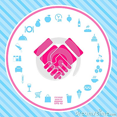 Handshake stylized symbol Vector Illustration