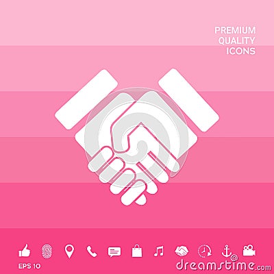 Handshake stylized symbol Vector Illustration