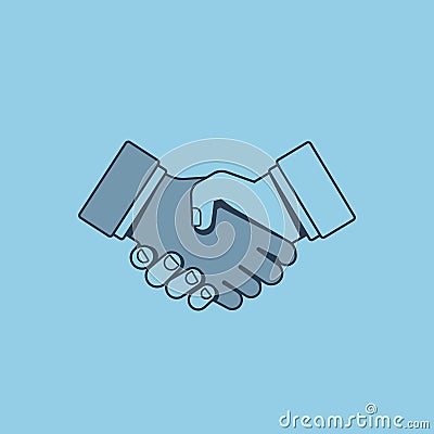 Handshake. Symbol of friendship and agreement of business partners Vector Illustration