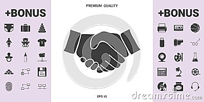 Handshake symbol icon Vector Illustration