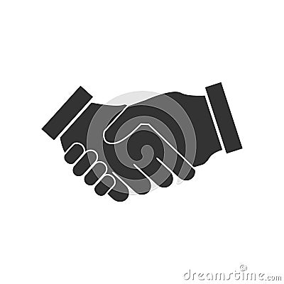 Handshake vector flat icon contract agreement business, finance concept Vector Illustration