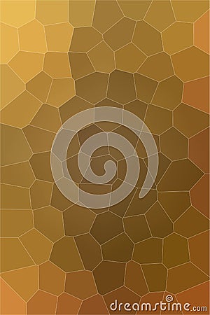 Handsome abstract illustration of brown and red Big hexagon. Useful background for your project. Cartoon Illustration