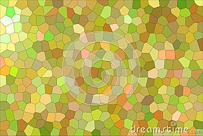 Handsome abstract illustration of green, yellow and orange bright Little hexagon. Nice background for your needs. Cartoon Illustration