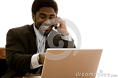 Handsome African-American businessman Stock Photo