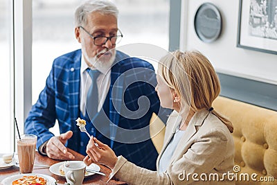 Handsome bearded man in glasses speaking his mind on the problem Stock Photo
