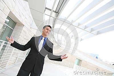 Handsome Business Man at Office Stock Photo