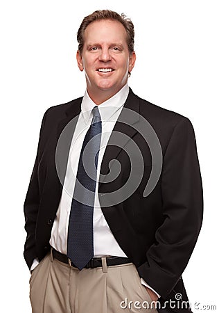 Handsome Businessman Portrait on White Stock Photo