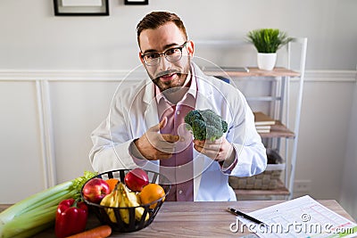 Portrait of a happy virtual nutritionist Stock Photo