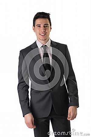 Handsome elegant young man with business suit Stock Photo