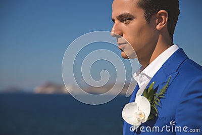 Handsome groom Stock Photo