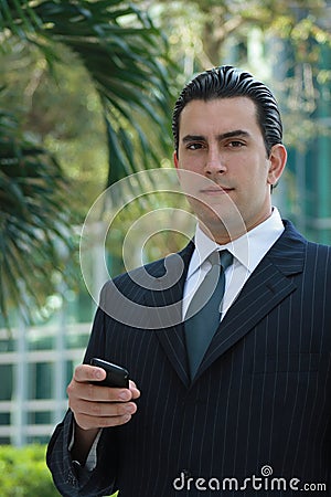 Handsome latin business man Stock Photo