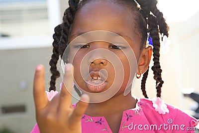 A Handsome little African American Stock Photo