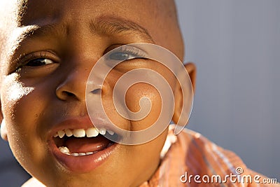 A Handsome little African American Boy Stock Photo