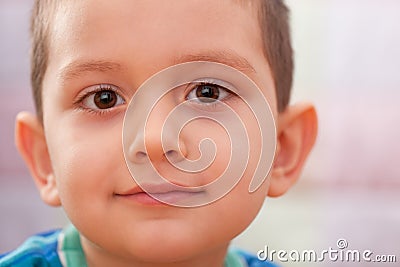 Handsome little boy's face Stock Photo