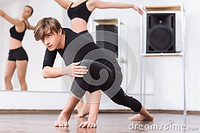 Handsome male dancer working out Stock Photo