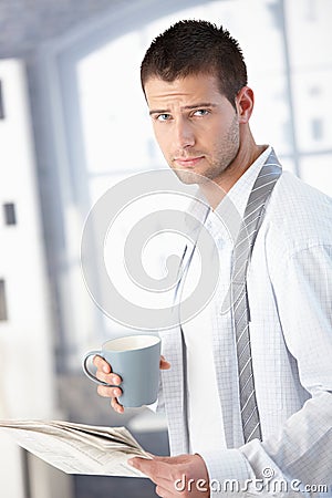 Handsome man getting ready in the morning Stock Photo