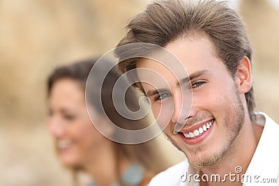 Handsome man portrait with a perfect white tooth and smile Stock Photo