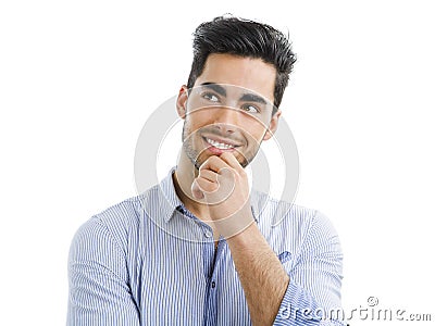 Handsome man thinking Stock Photo