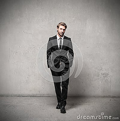 Handsome man wearing a suit Stock Photo