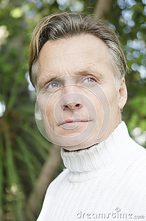 Handsome mature blond man in his forties Stock Photo