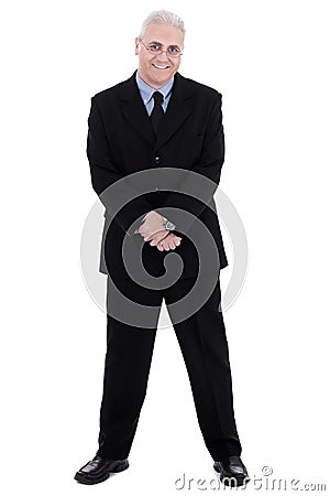 Handsome mature business man standing Stock Photo